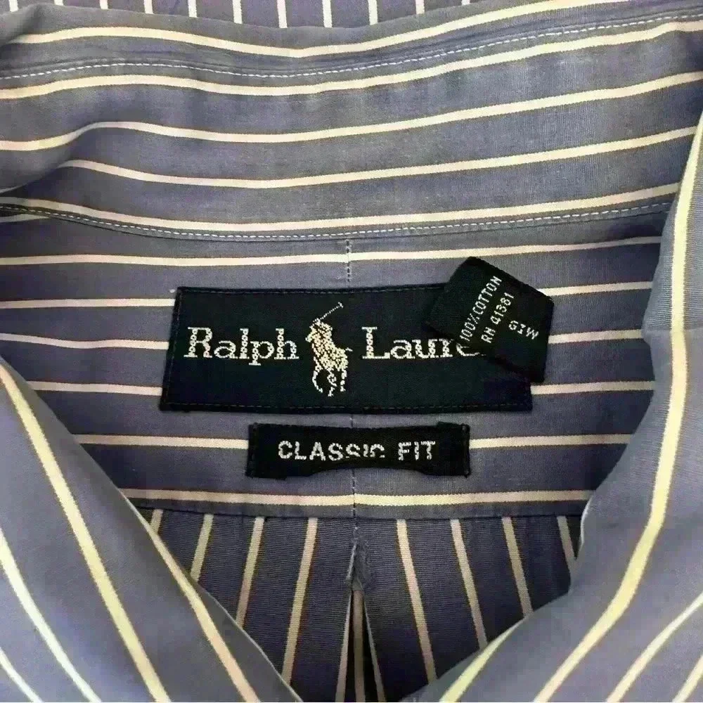 Polo Ralph Lauren button down shirt classic fit Striped 161/2 men’s L